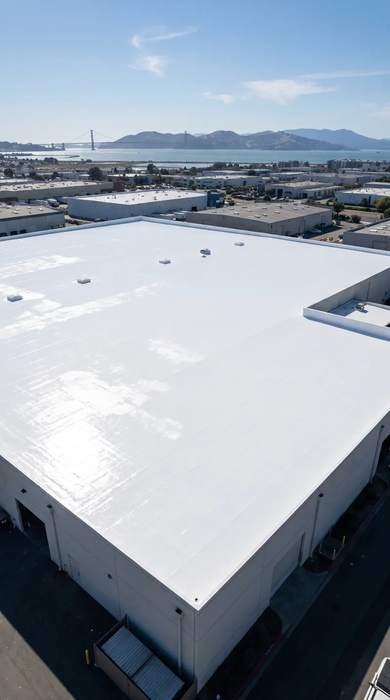 GE Enduris coated roof section